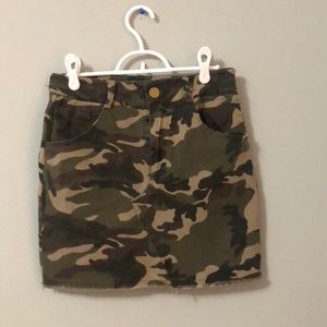 Camo Jean Skirt